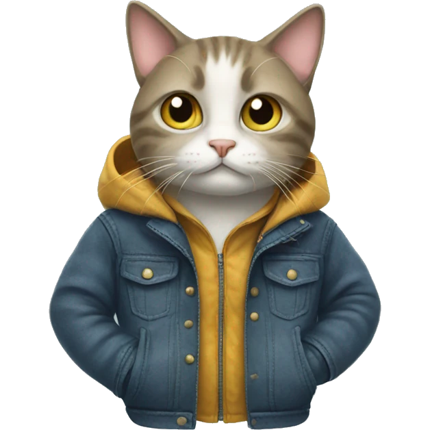 cat with jacket emoji