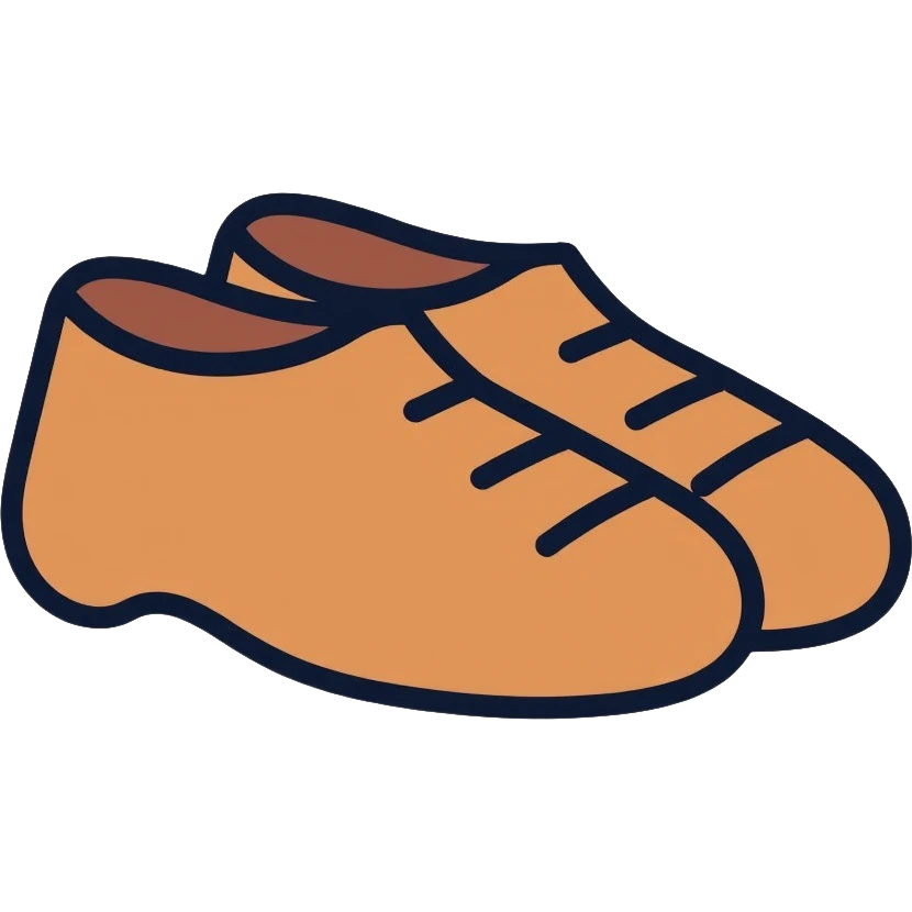 brown house slippers simple icon emoji