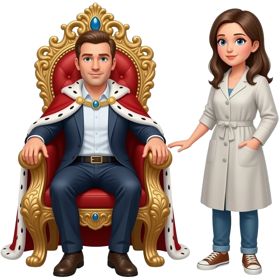 cuckholder sul trono che guarda la sua fidanzata con un altro ragazzo emoji