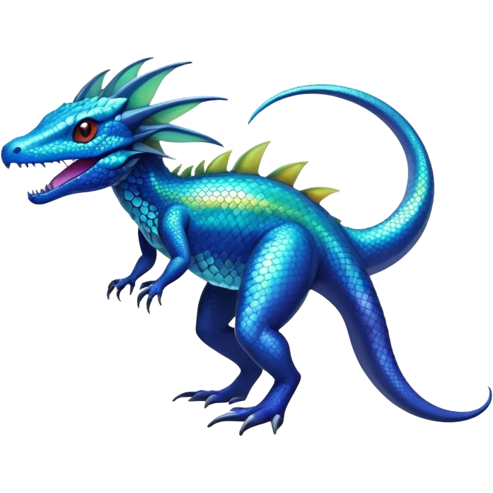 Colorful Shiny Exotic Amaura-Salandit-Aurorus-Fakémon-hybrid-creature (full body)  emoji