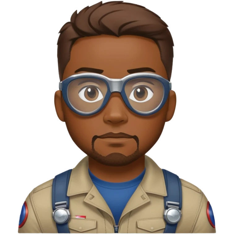 sam wilson with side-whiskers wear safety glasses from  from captain america: civil war emoji