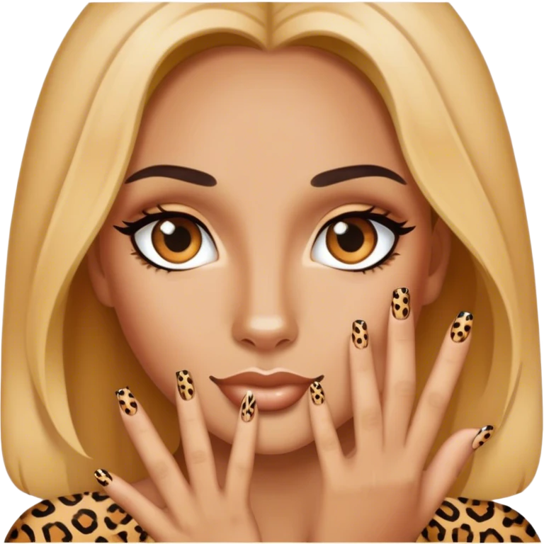 Uñas de leopardo emoji