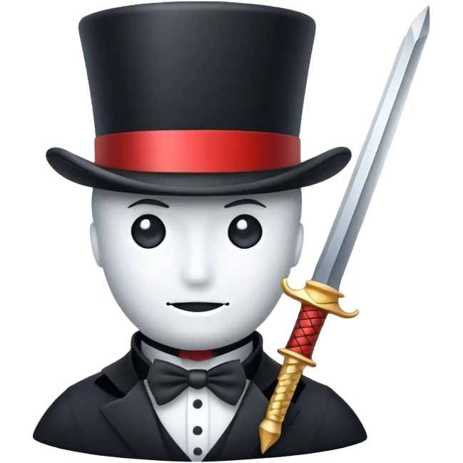 Sword with top hat emoji