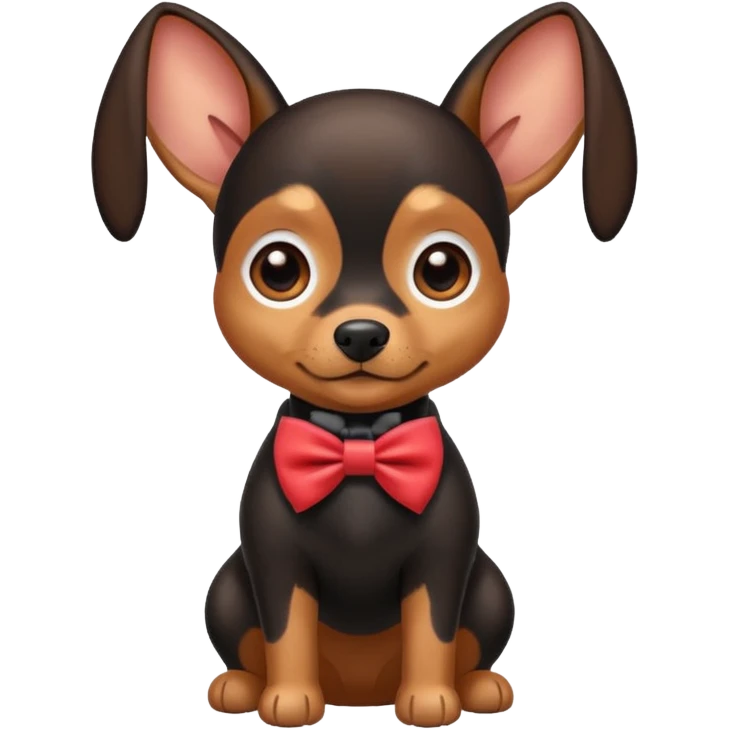 Cute Pincher dog cute theme emoji