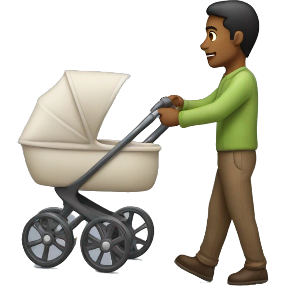 Man pushing stroller emoji