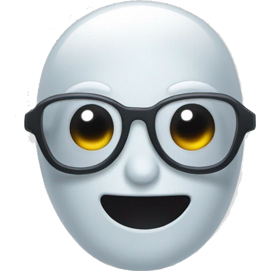 Fantasma con lentes emoji
