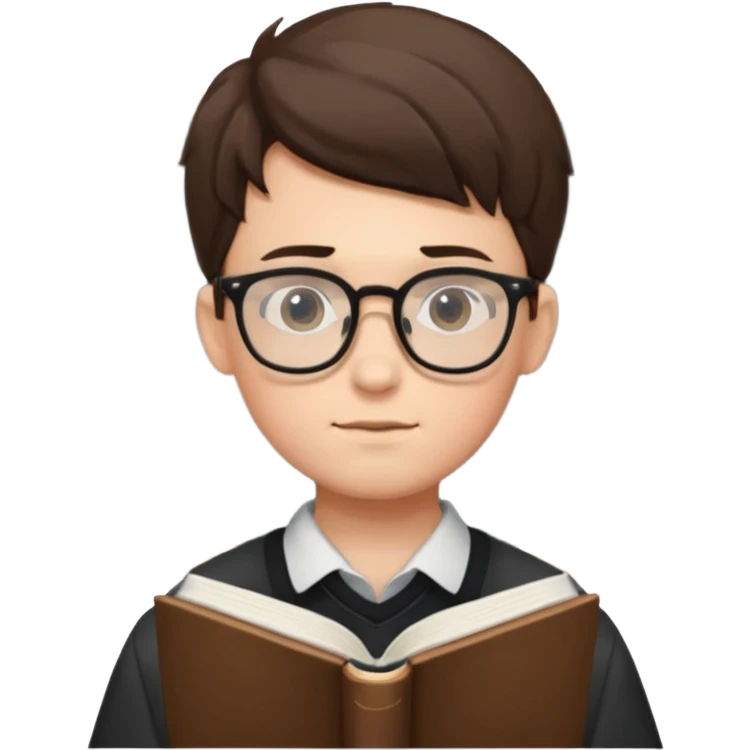 boy focused on studying emoji