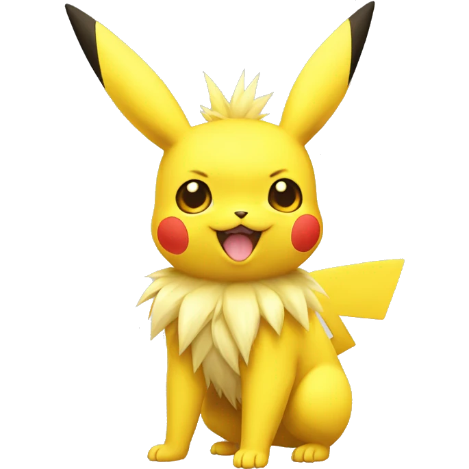 Pikachu-Jolteon full body emoji