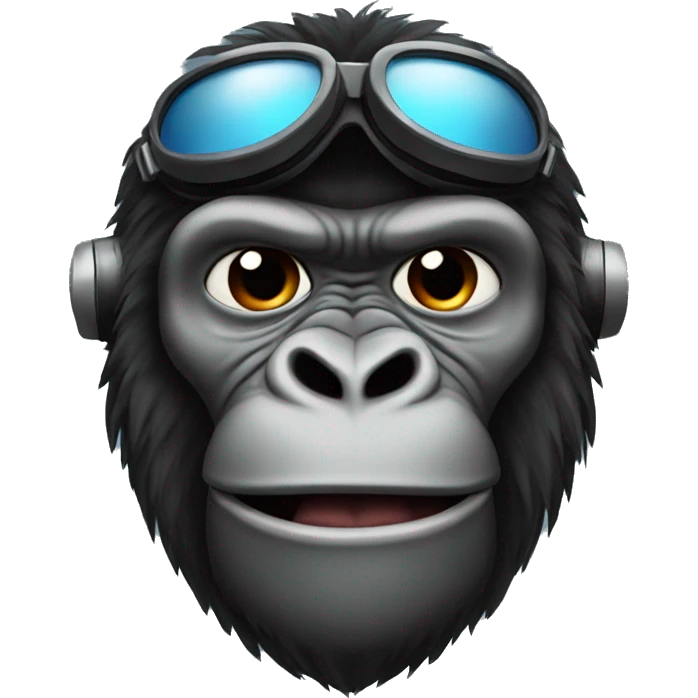cool gorilla emoji as pilot emoji