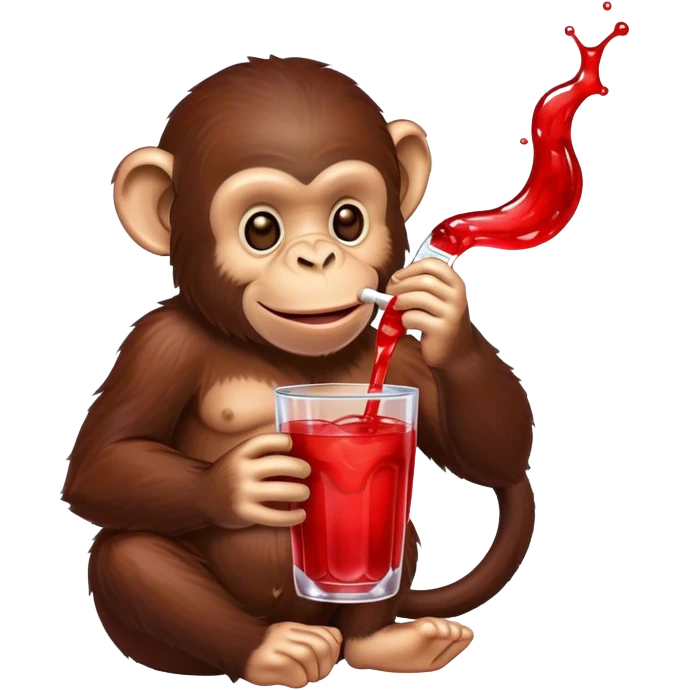 Chimp drinking kool aid emoji