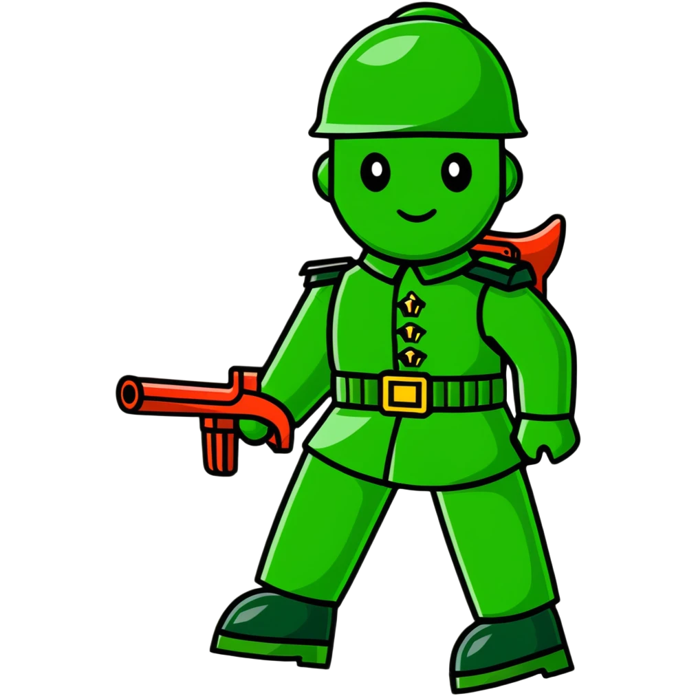 green plastic toy soldier emoji