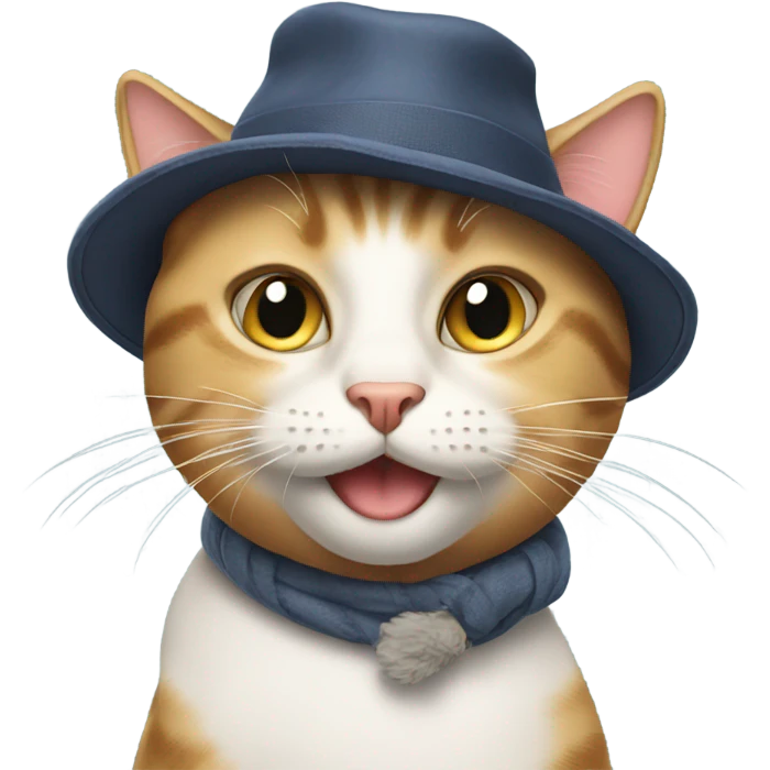 cat wearing hat emoji
