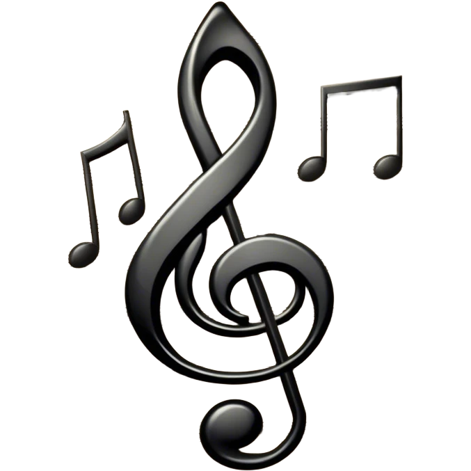 Cinematic Realistic Music Notes, crisp black ink on vintage sheet music, slightly curled edges, soft candlelight casting subtle shadows, glowing with an artistic and nostalgic charm. emoji