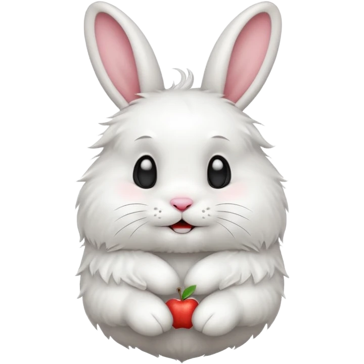a rabbit shaking its head or gesturing 'no', clear expression, apple style emoji emoji