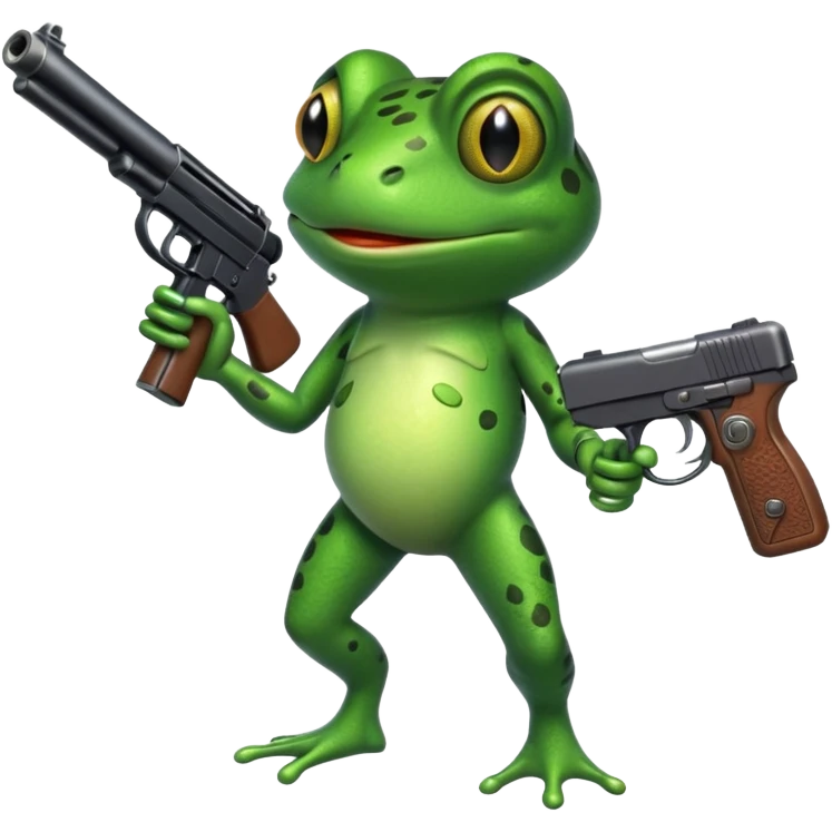 frog with gun emoji