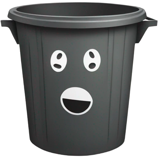 smiley in trash emoji