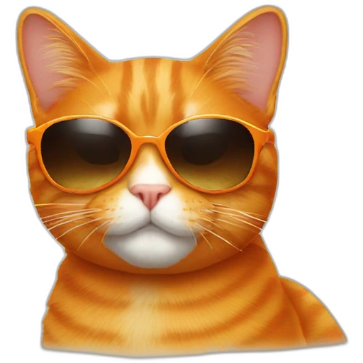 orange cat with sunglasses emoji