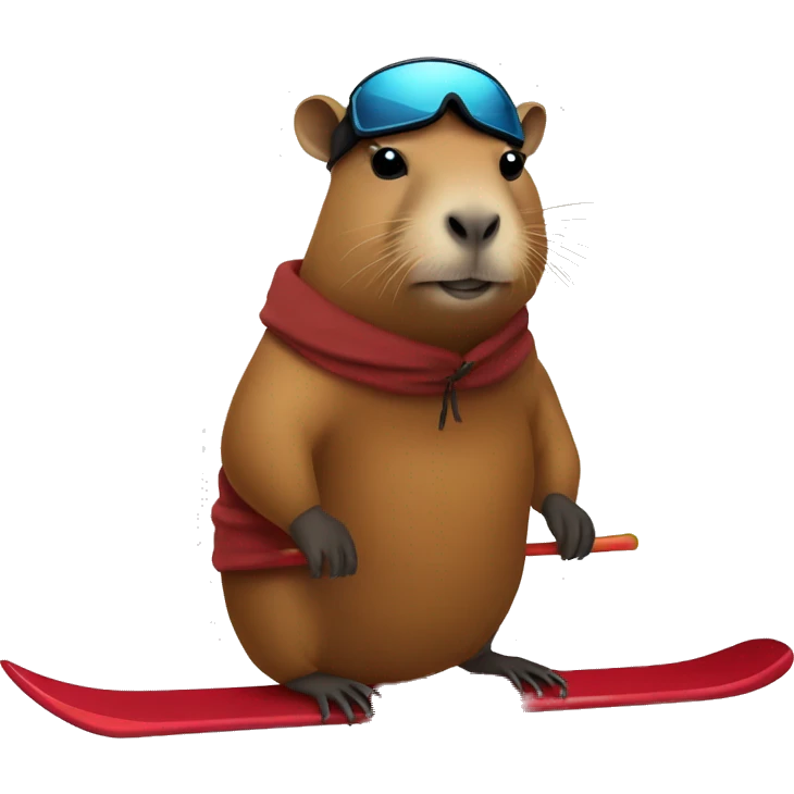 Capybara with a ski mask emoji
