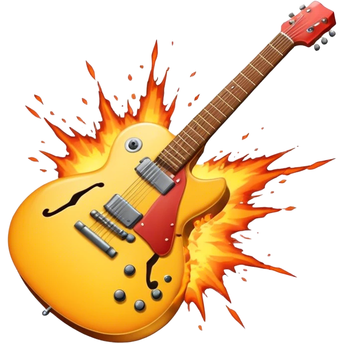 Exploding guitar emoji