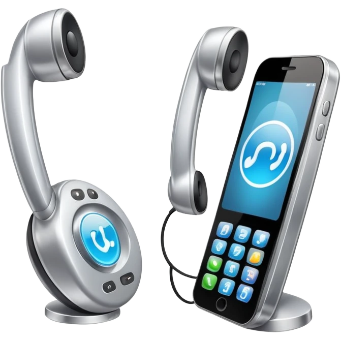two phones ringing emoji