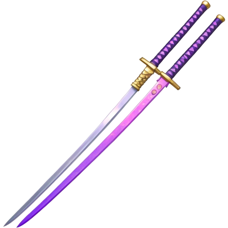 glitter purple and pink katana emoji