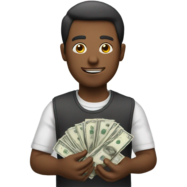 Person with money on their hands emoji