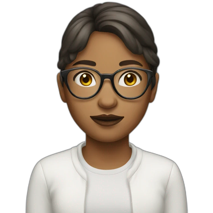 girl with glasses getting white substance on her face emoji