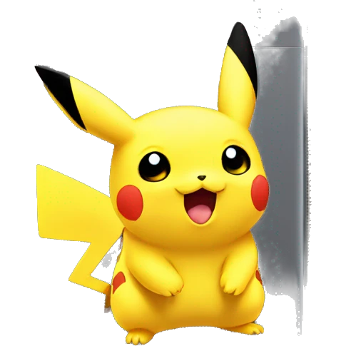 pikatchu with an iphone emoji