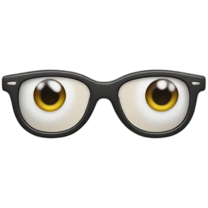 EYEGLASSES on smiling face emoji