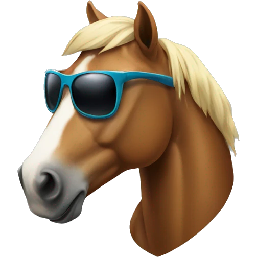 horse with sunglasses emoji