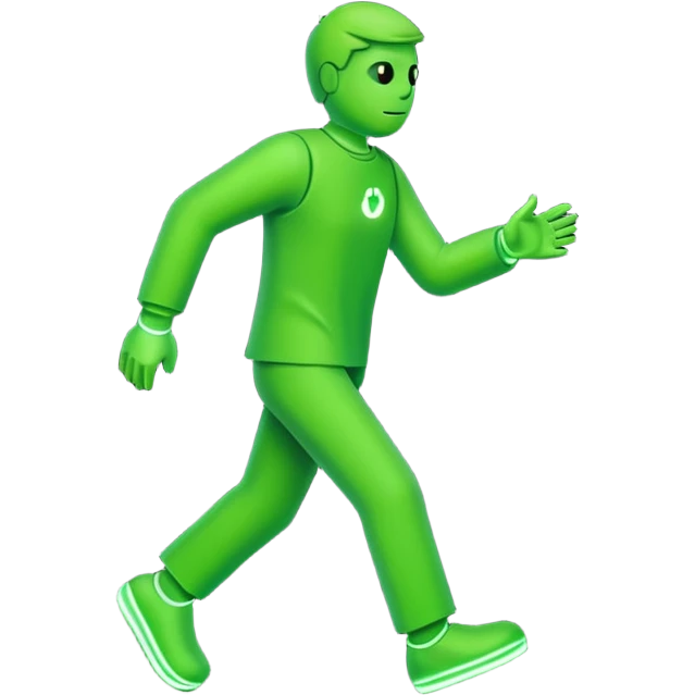 Crosswalk Light icon , Green walking man. emoji