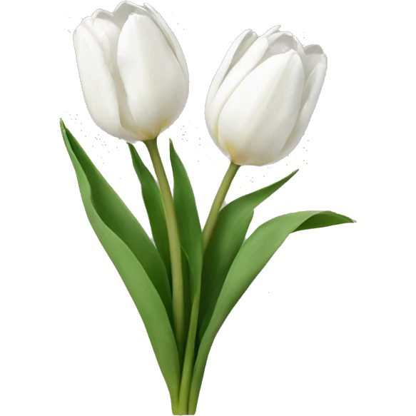white tulips emoji