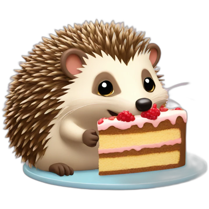 hedgehog-eats-cake emoji