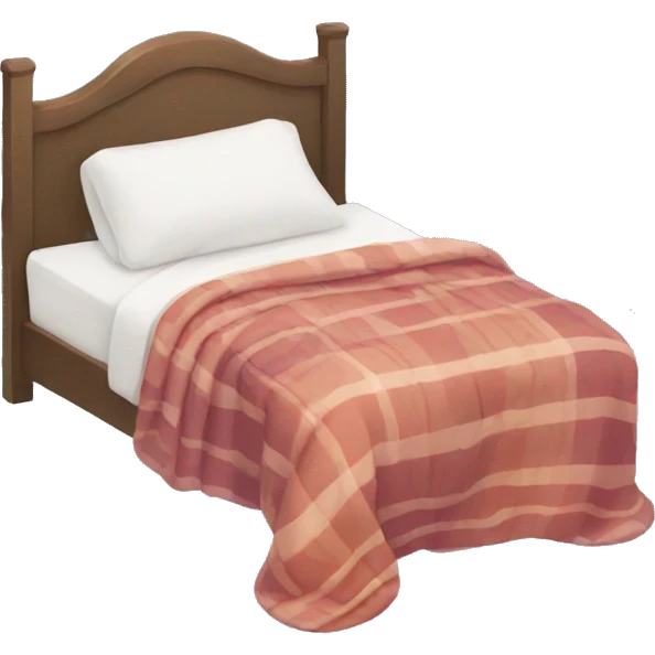 Bed covered in cozy blankets  emoji