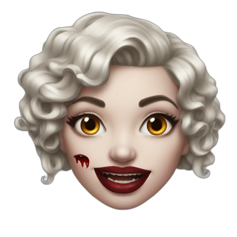 vampire pinup hyperrealistic emoji