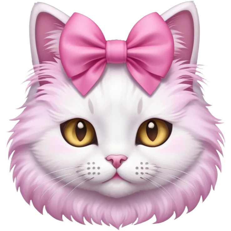 Cat with a pink bow  emoji