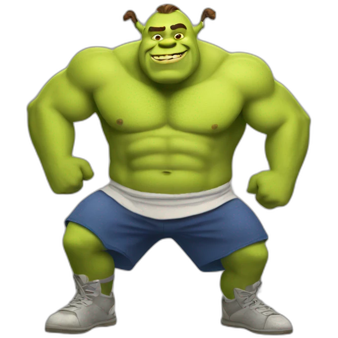 Shrek Chad gym emoji