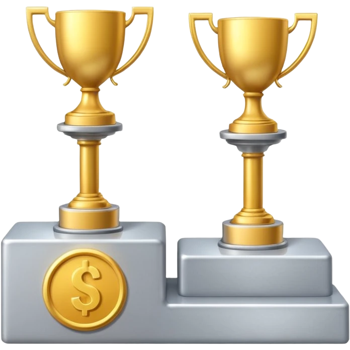 Podium with first and second place emoji