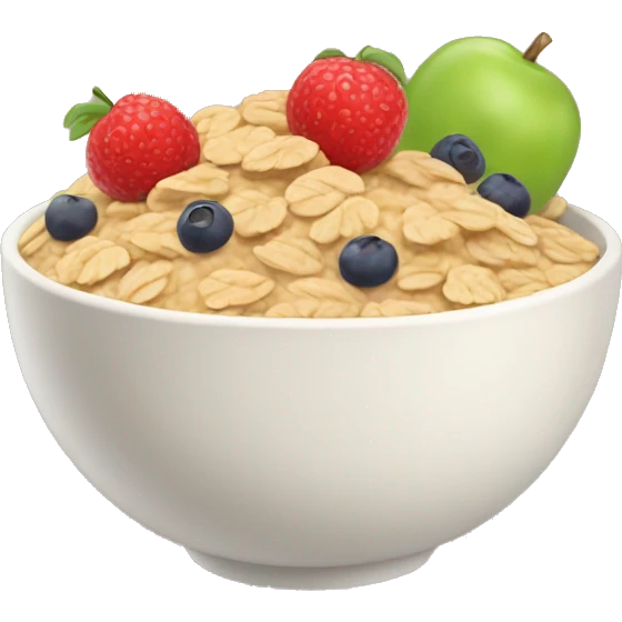 oat meal with fruits bowl emoji
