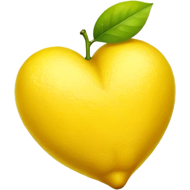 Realistic lemon heart emoji