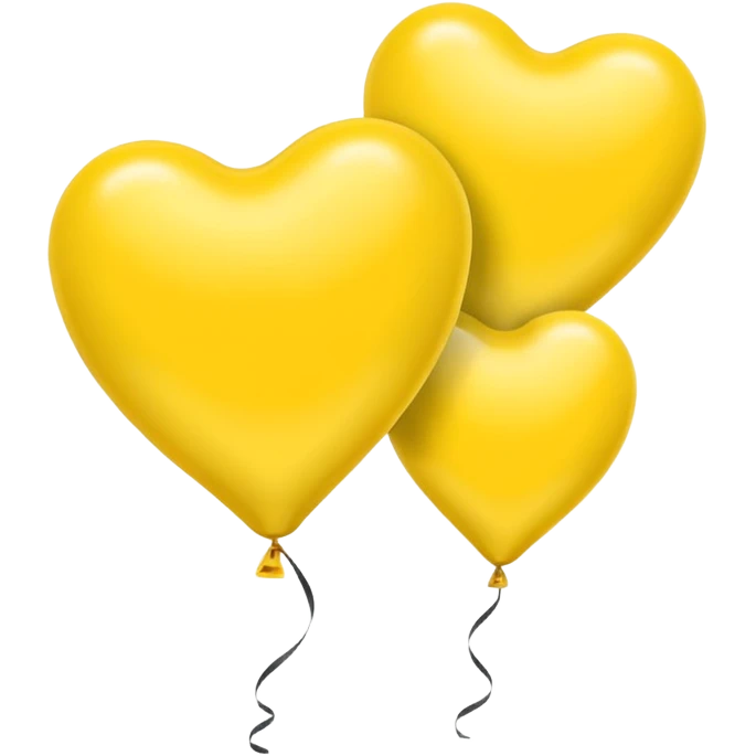 Yellow heart balloons emoji