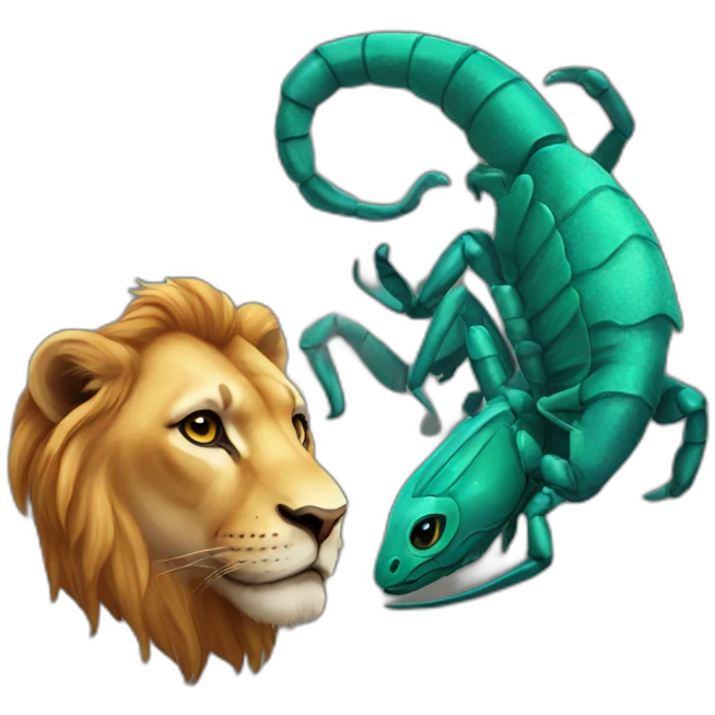 Leo and Scorpio animals emoji