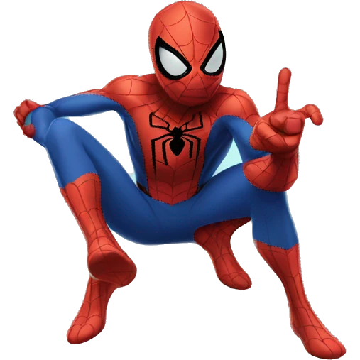 Spider-Man with peace sign emoji