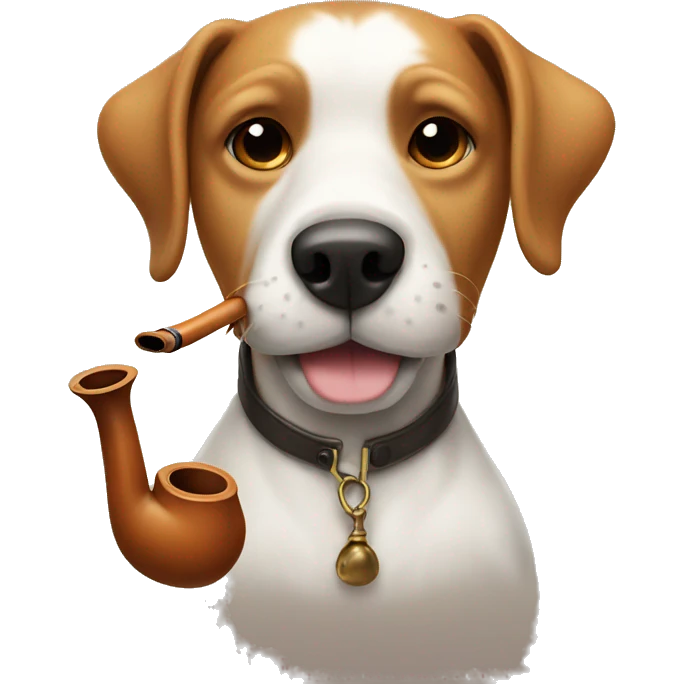 Dog with a pipe emoji