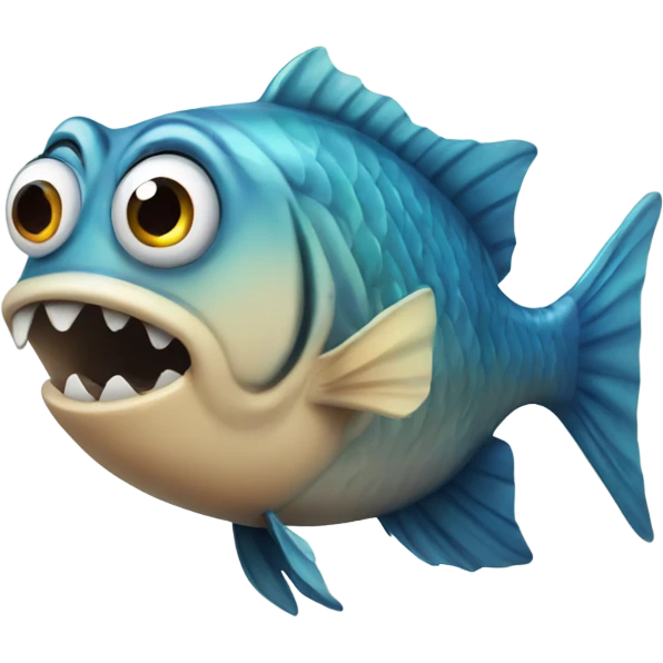 Fish scared for its life emoji
