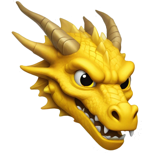 yellow dragon head in game of thrones style emoji