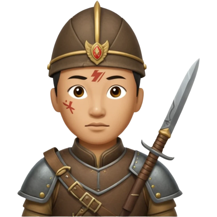 horse mogolian ancient army with small knife emoji