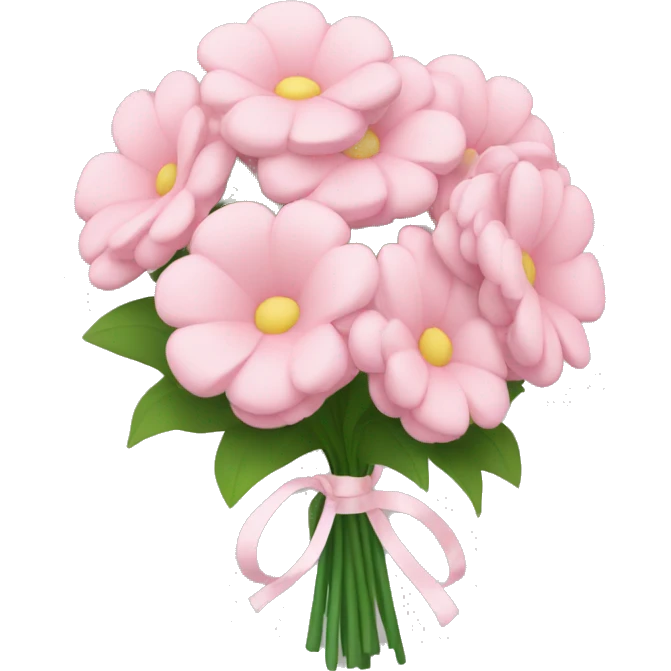 light pink bouquet of flowers  emoji