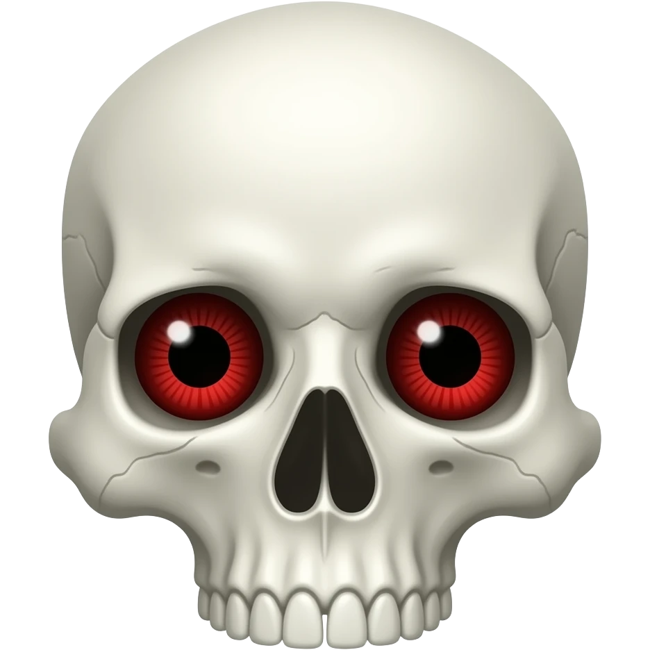 Red eye skull emoji