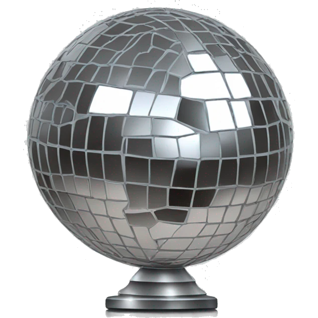mirrorball with bow laying on top of it emoji